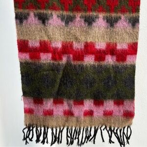 Handloomed 100% Lambswool Soft Plaid Scarf Uruguay Made Southwest Warm Preppy